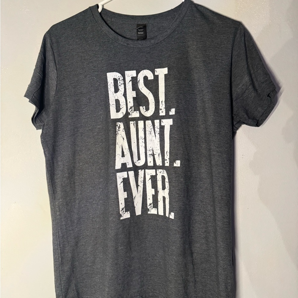 Best Aunt Ever Graphic Tee - Charcoal